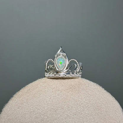 Handmade Mini Crown Ring (Open end adjust)- Wire Wrapped Jewelry