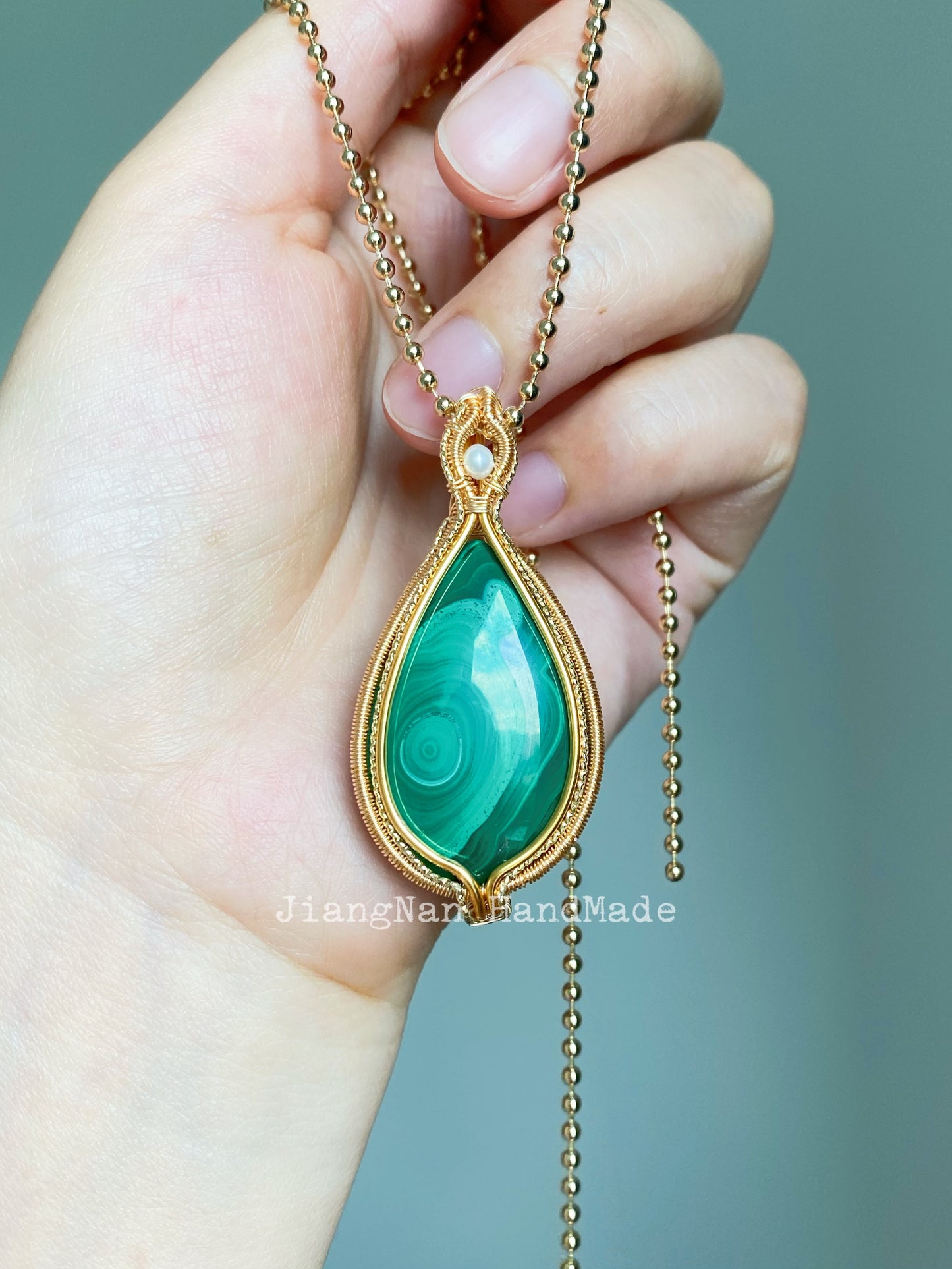 Handmade Turquoise Necklace - Wire Wrapped Jewelry