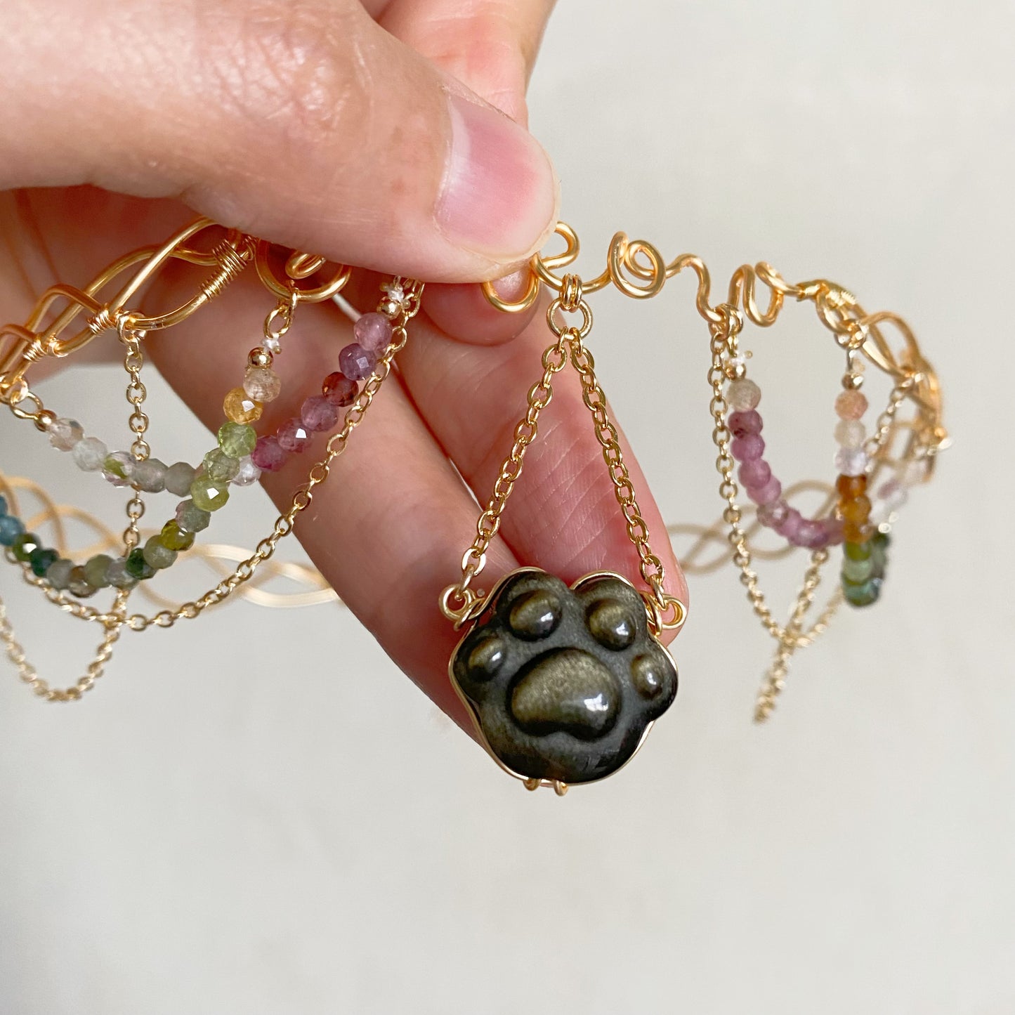 Handmade Meow Choker - Wire Wrapped Jewelry