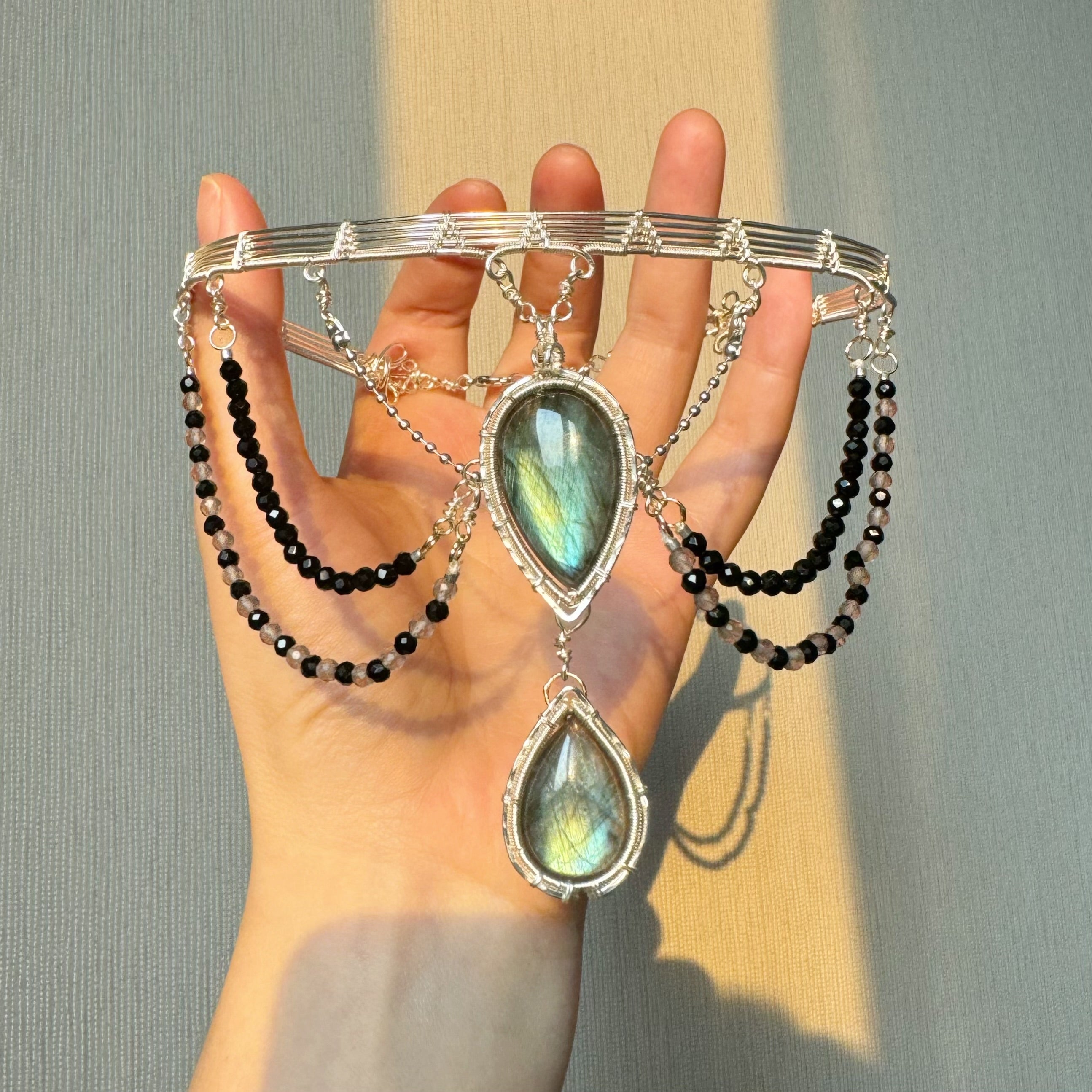 Popular Handmade Labradorite Choker Necklace