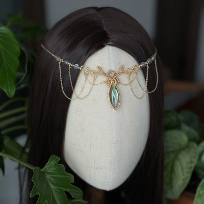 Handmade Labradorite Tiara/Necklace ( Convertible) - Wire Wrapped Jewelry