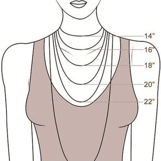 Necklace length for your reference